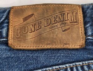 Cone Denim Jeans Womens 28x26 Blue High Rise Straight Leg Y2K Button Fly Casual